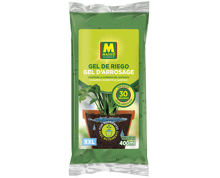 Gel de riego con nutrientes que mantiene la humedad un mes 